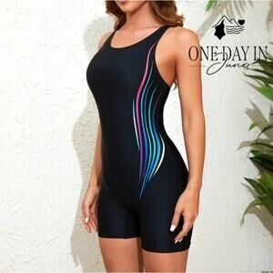Attraco Boyshort One Piece Swimsuit Size XL
